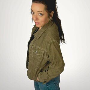 Old Navy Olive Corduroy Jacket - Olive Green